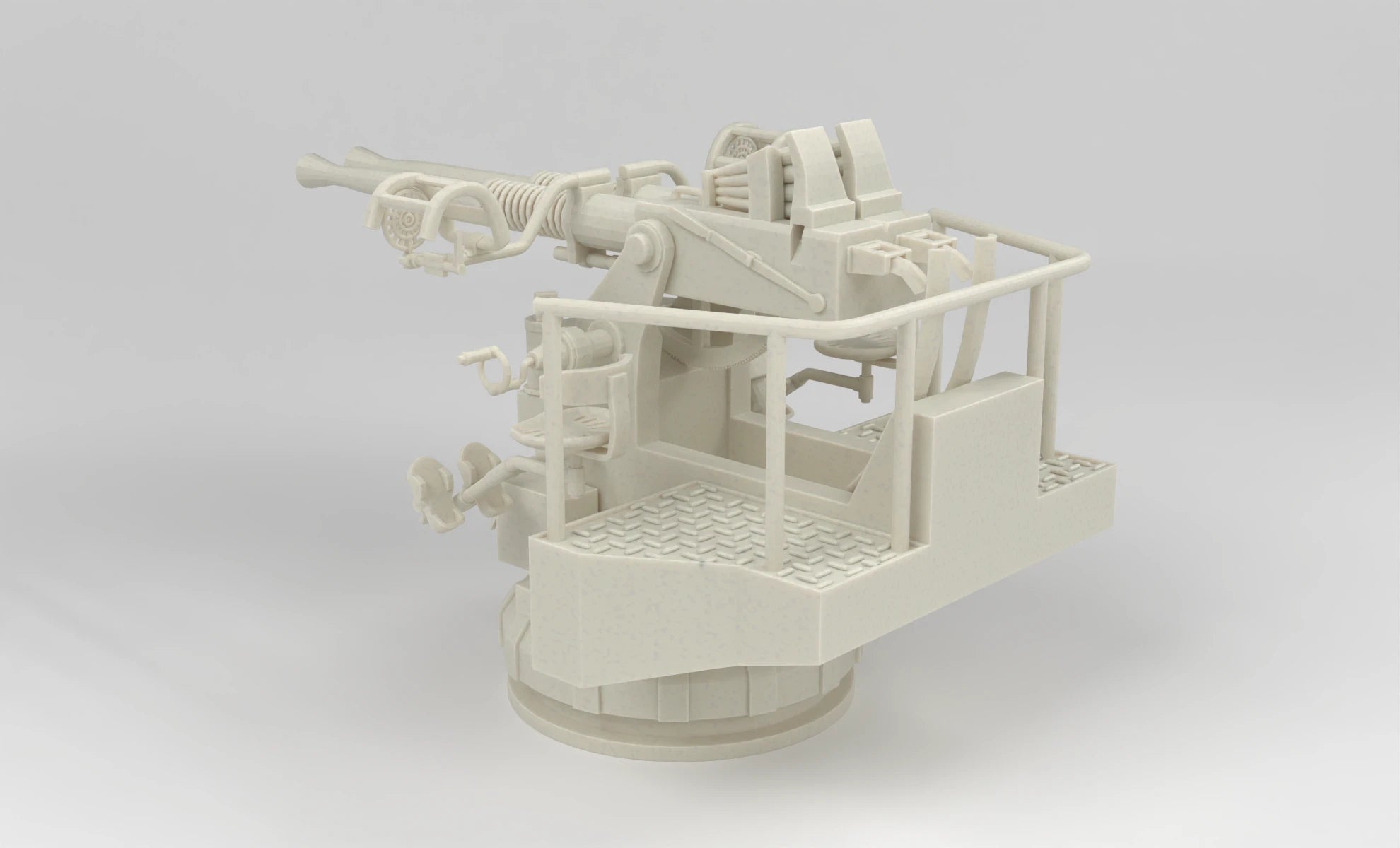 1/6 USN Twin 40mm Bofors Mount Kit 3dspro
