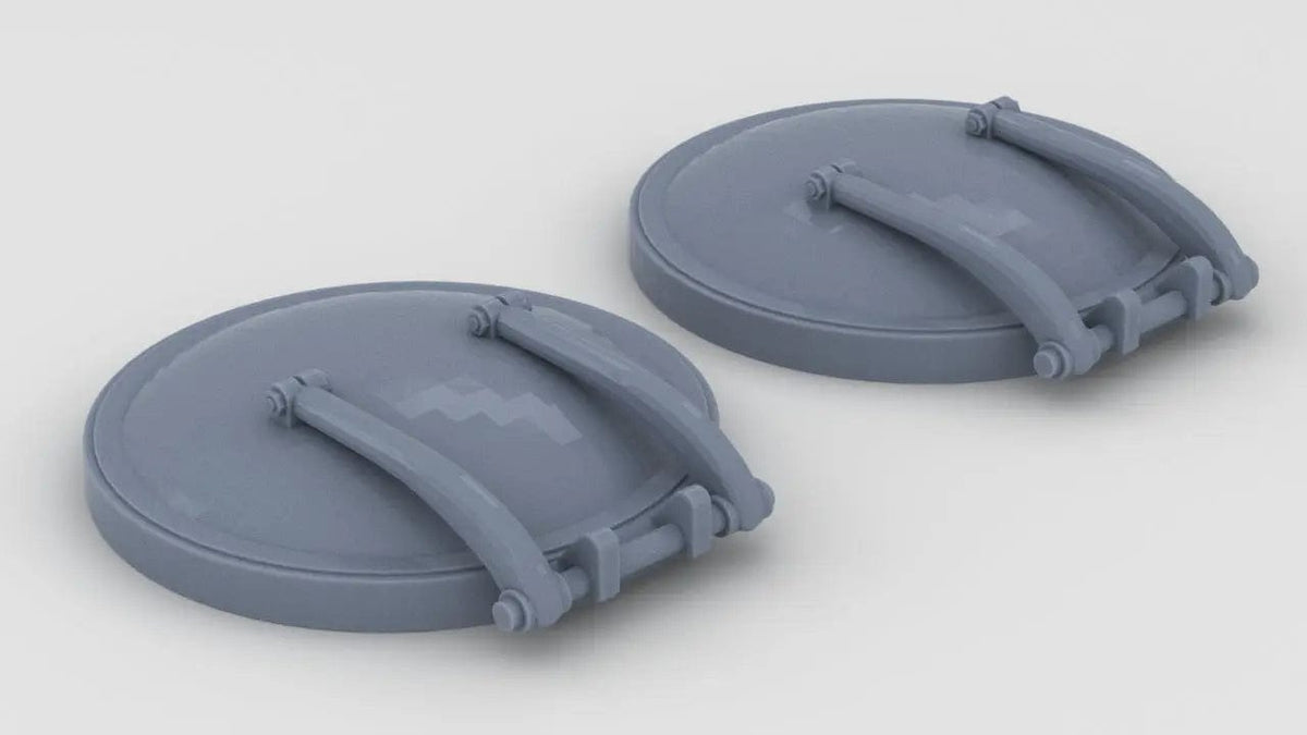 1/60 DKM U-Boot VII/C Bow Hatch Set (2pcs) - distefan 3d print