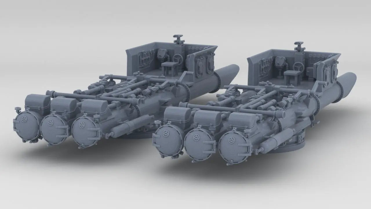 1/600 DKM Triple Torpedo Launcher Set (2pcs) Resin3Dinteractive