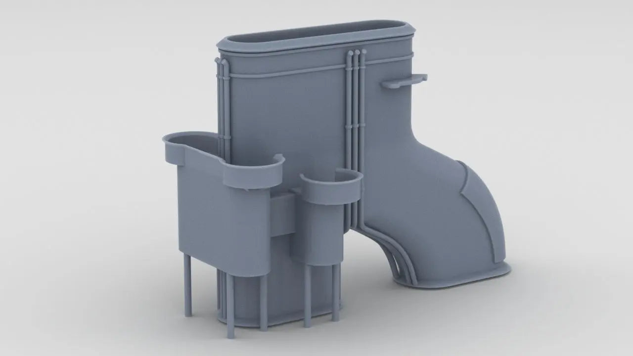 1/600 HMS Barham Funnel Resin3Dinteractive