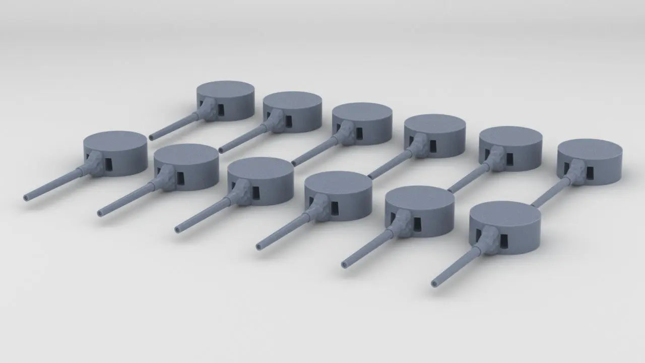 1/600 HMS Barham Single 6'' (152 mm) Gun Set (12pcs) Resin3Dinteractive