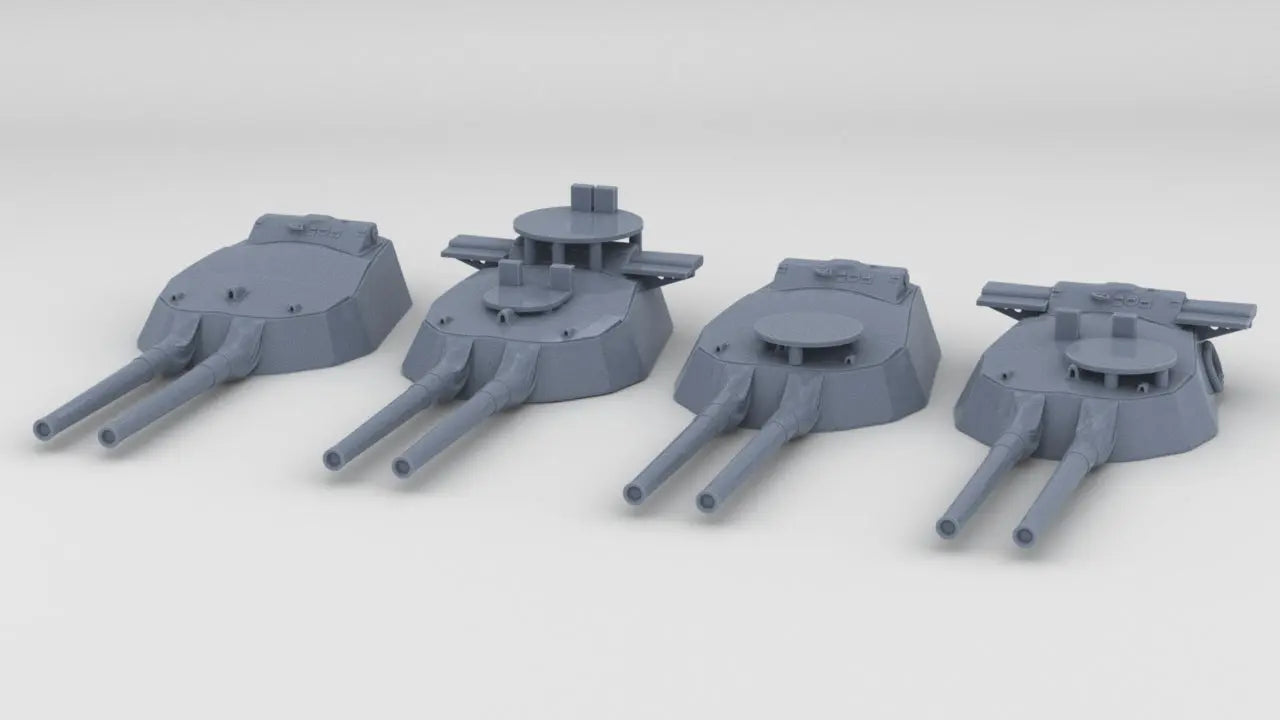 1/600 HMS Barham Twin 15-inch (381 mm) Gun Set Resin3Dinteractive