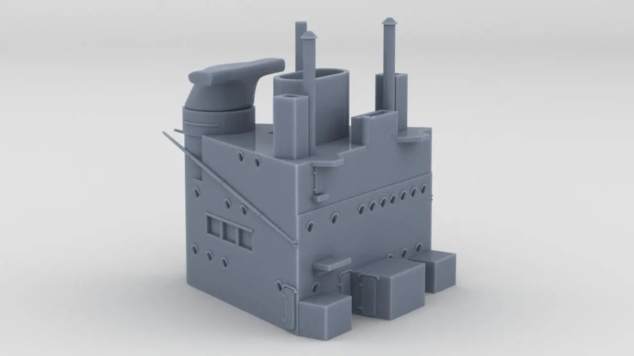 1/600 HMS Warspite Superstructure Aft Resin3Dinteractive