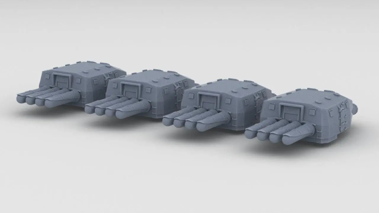 1/600 IJN 610 mm (24in) Type 93 Torpedo Tubes Set (4pcs) - distefan 3d print