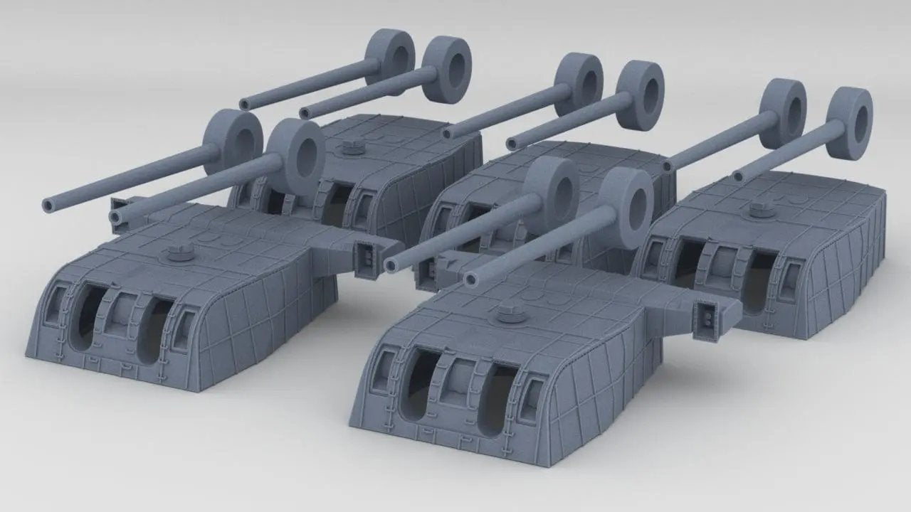 1/600 IJN Takao 20cm/50 3rd Year Type (1944) Set (5pcs) - distefan 3d print