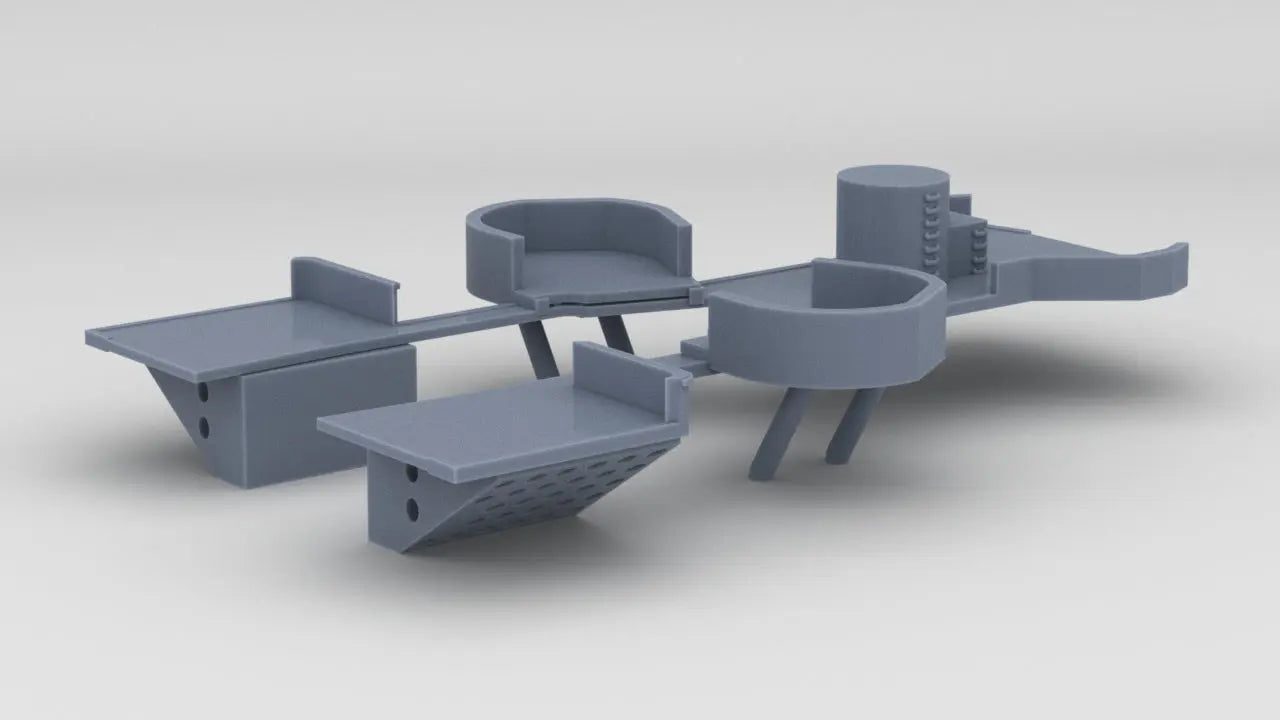 1/600 USS South Dakota (BB-57) Forward Deck 6 - distefan 3d print