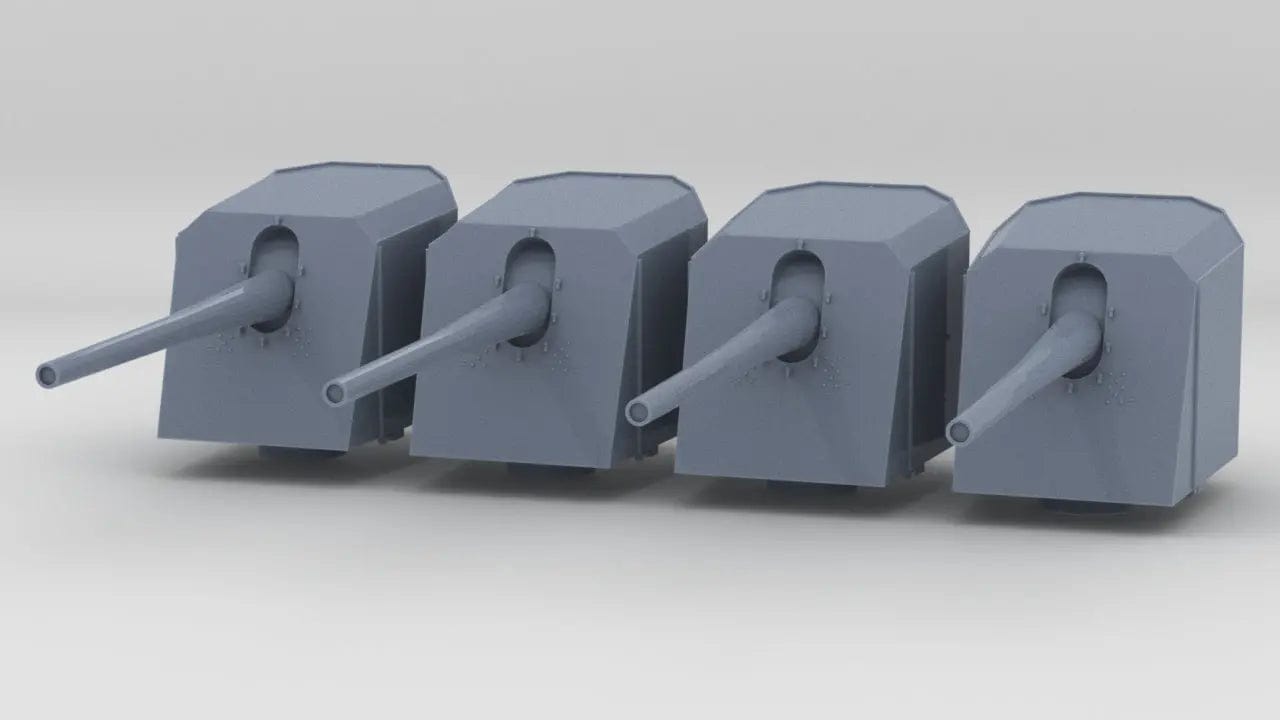1/600 DKM 15 cm/55 (5.9") SK C/28 Gun Set (4pcs) - distefan 3d print