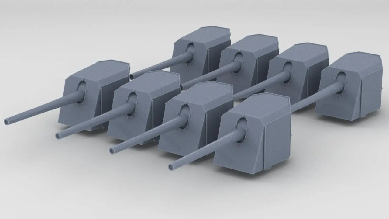 1/600 DKM 15 cm/55 (5.9") SK C/28 Mount Set (8pcs) - distefan 3d print