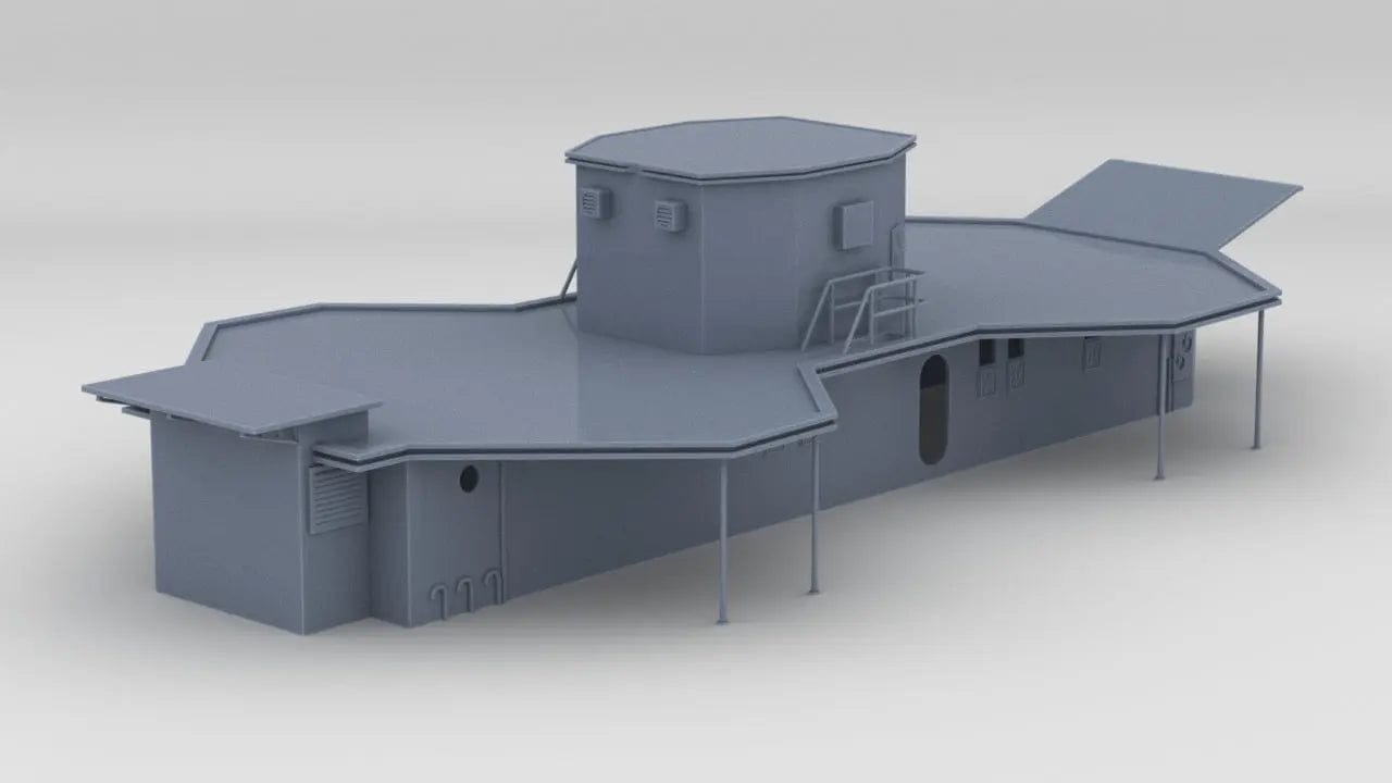 1/600 DKM Narvik Z37 Aft Superstructure - distefan 3d print