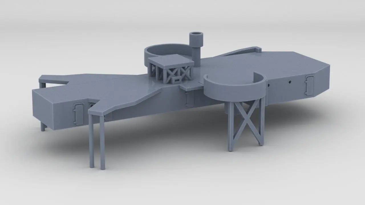 1/600 HMS Exeter Aft Deck 2 - distefan 3d print