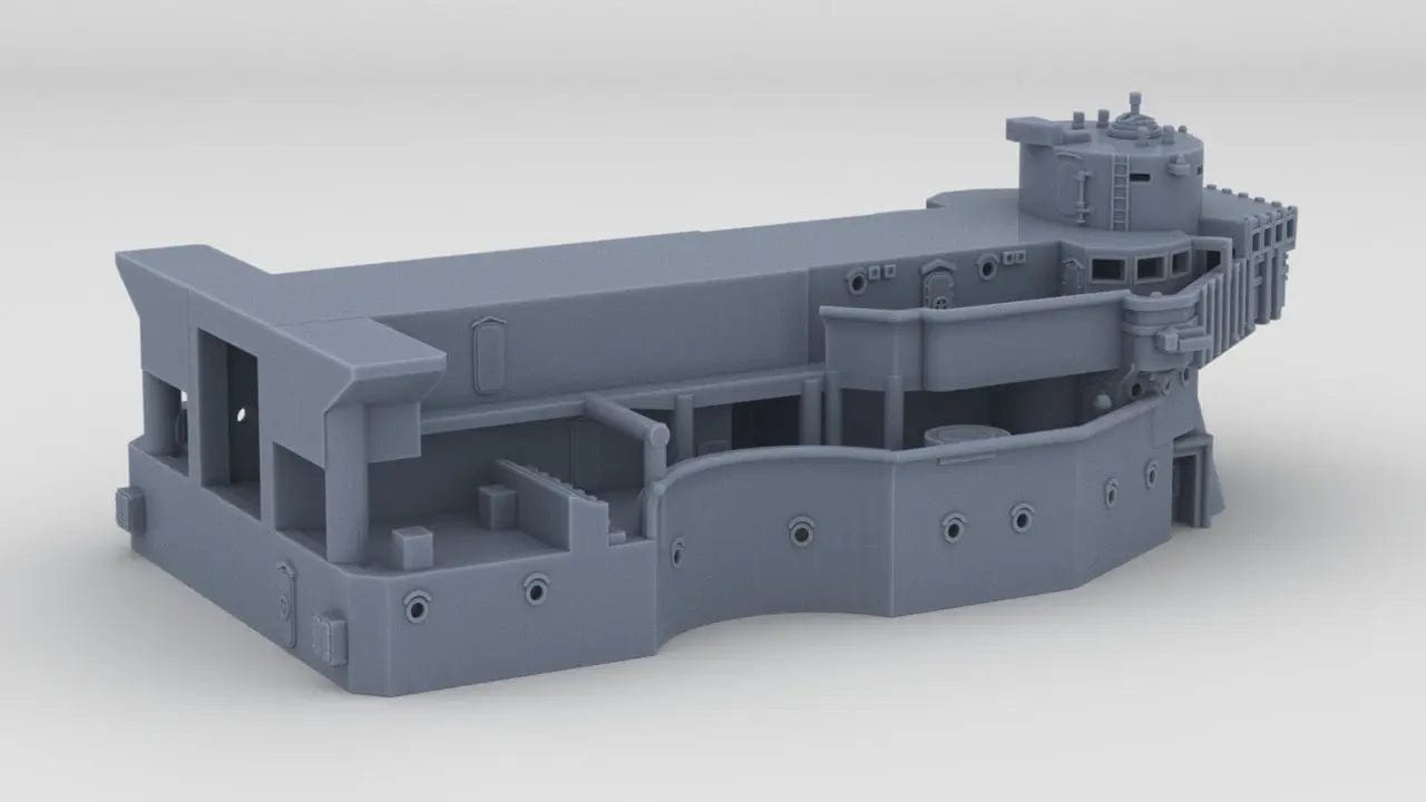 1/600 USS BB59 Command Bridge - distefan 3d print