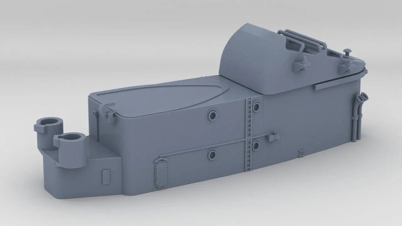 1/600 USS BB59 Funnel Tower - distefan 3d print