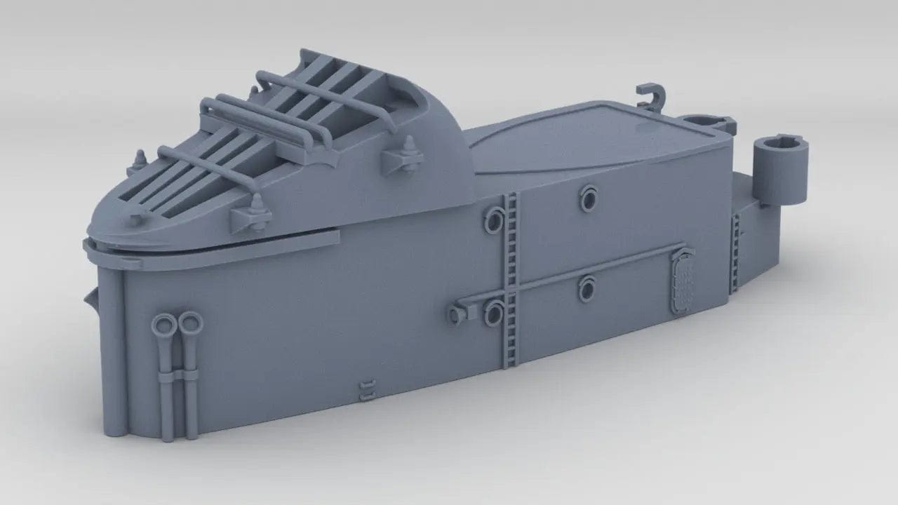 1/600 USS BB59 Funnel Tower - distefan 3d print