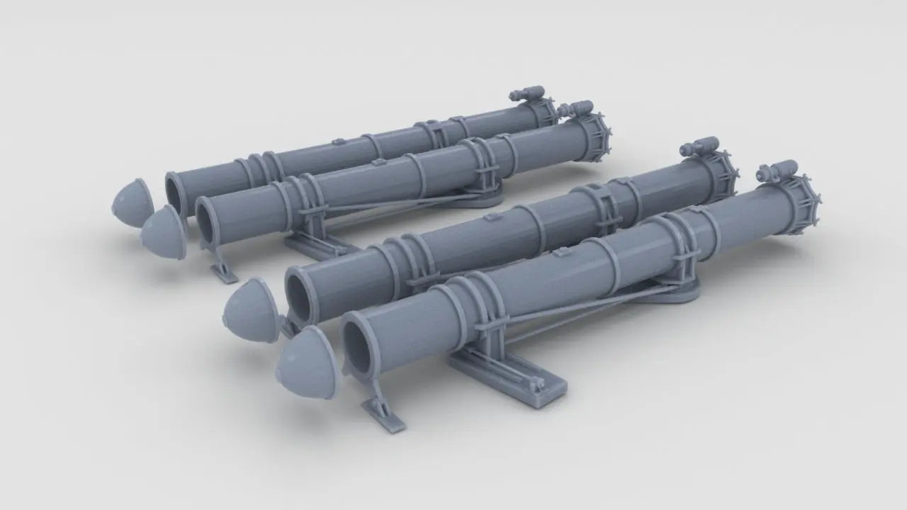 1/64 US PT Boat 109 Torpedo Tube Set - distefan 3d print