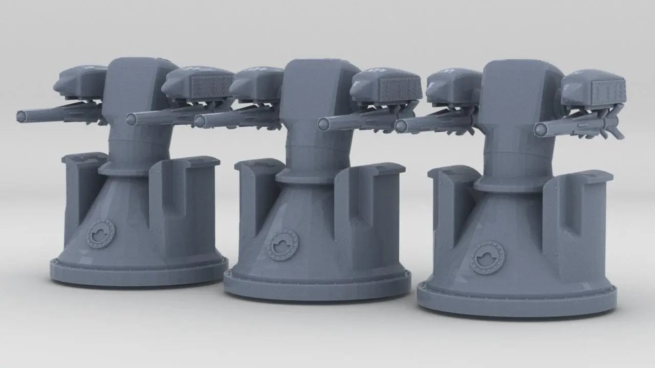 1/700 RN Sea Dart Launcher Set (3pcs) - distefan 3d print