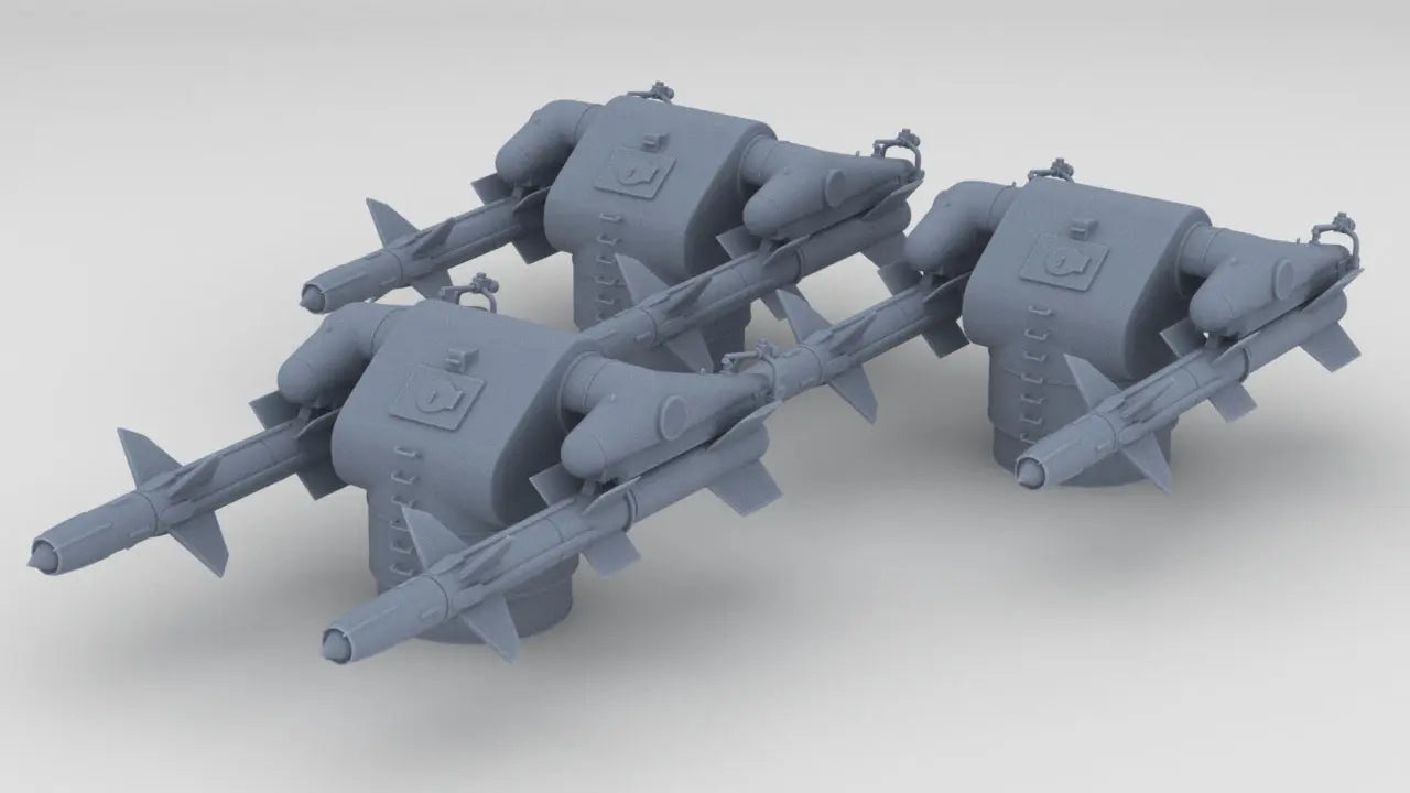 1/700 USN Mk12 Guided Missile Launching System (GMLS) Set (3pcs) Resin3Dinteractive