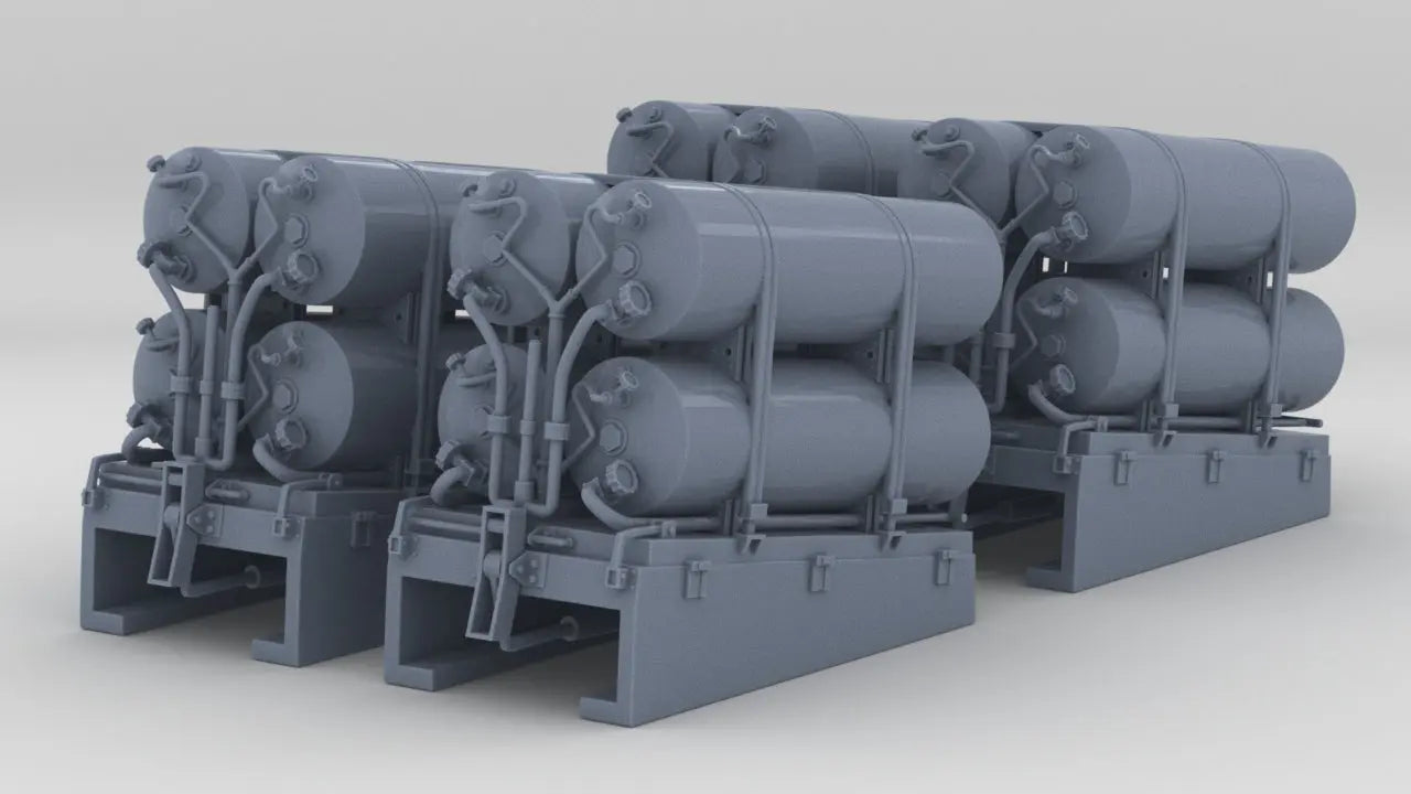 1/700 USN Smoke Screen Generator Set (9pcs) Resin3Dinteractive