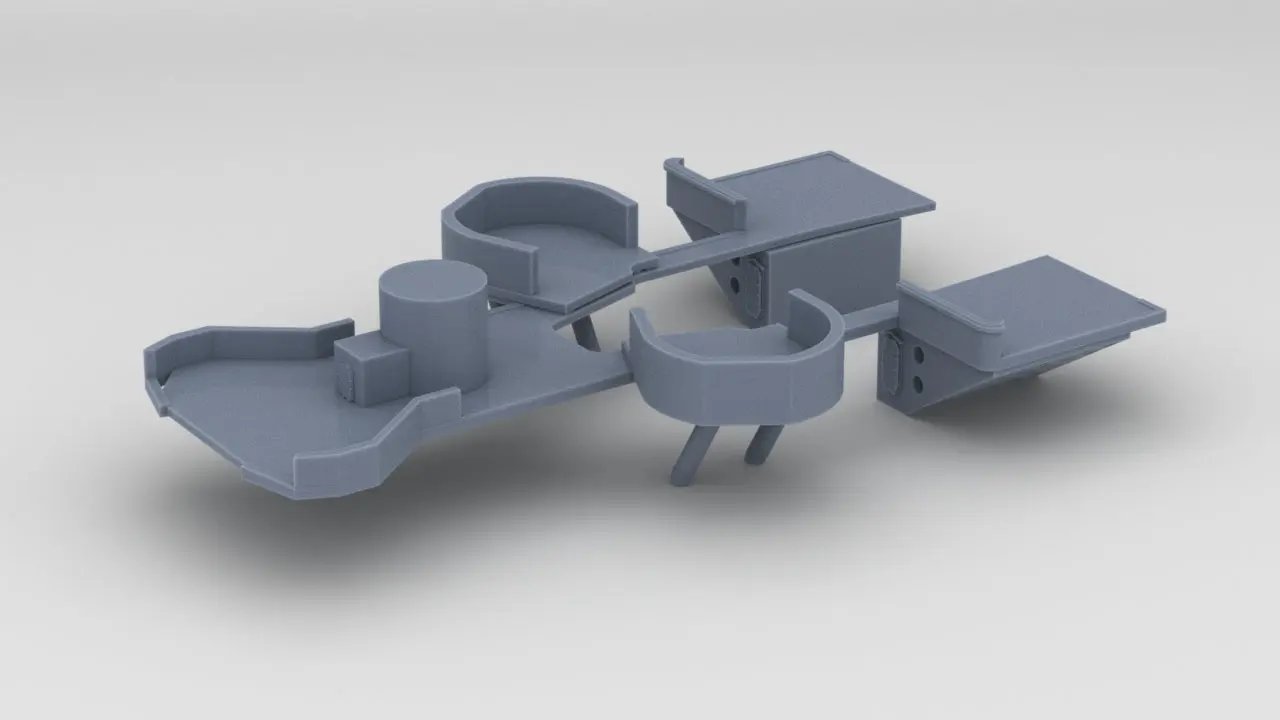 1/700 USS South Dakota (BB-57) Forward Deck 6 - distefan 3d print