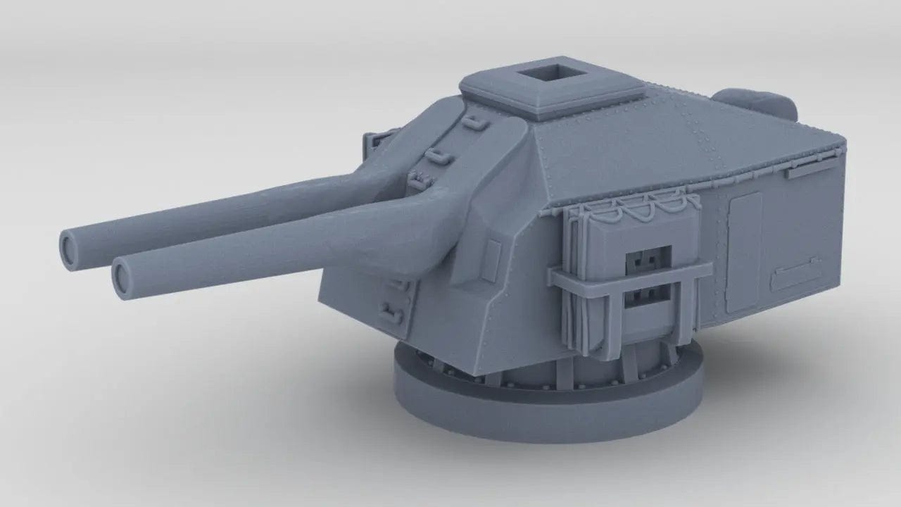 1/700 DKM Narvik Z37 495cm Twin Turret - distefan 3d print