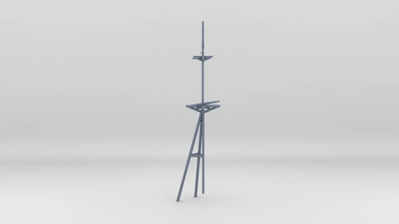 1/700 HMS Exeter Aft Mast - distefan 3d print