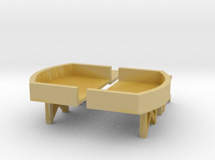 1/700 HMS Exeter amidship platform twin mounts - distefan 3d print