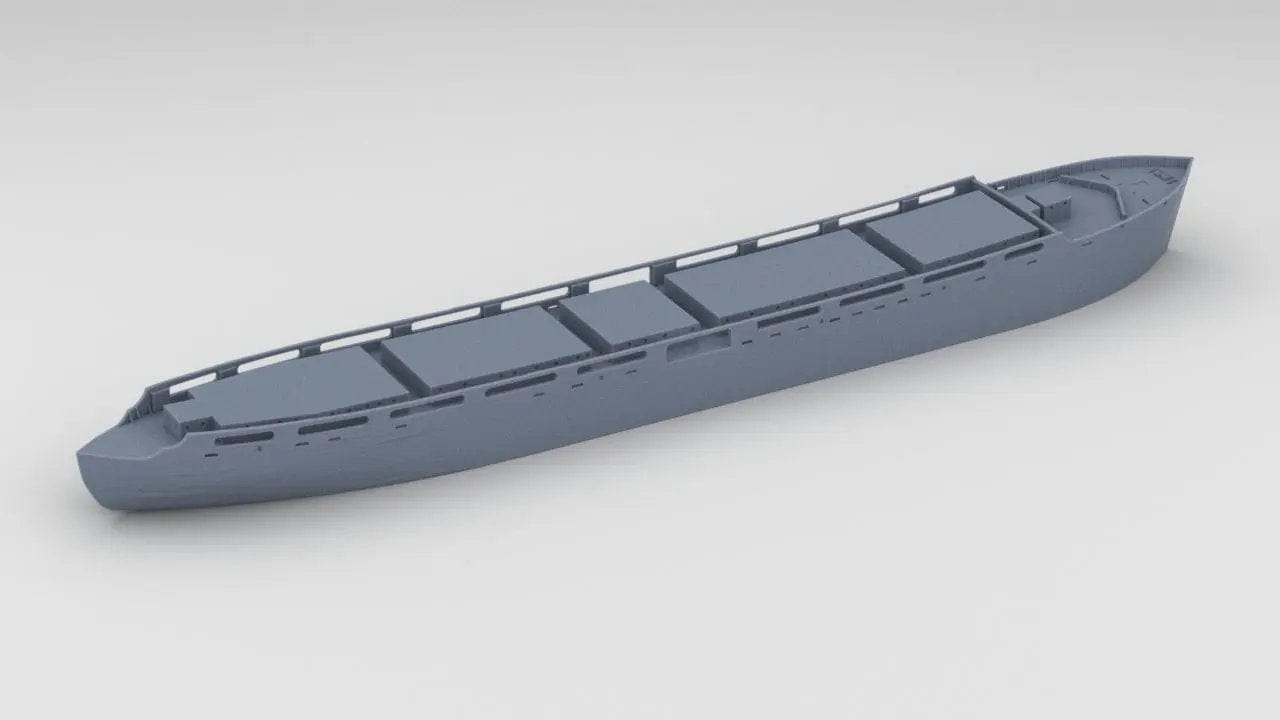 1/700 USAHS Wisteria Hull Waterline - distefan 3d print