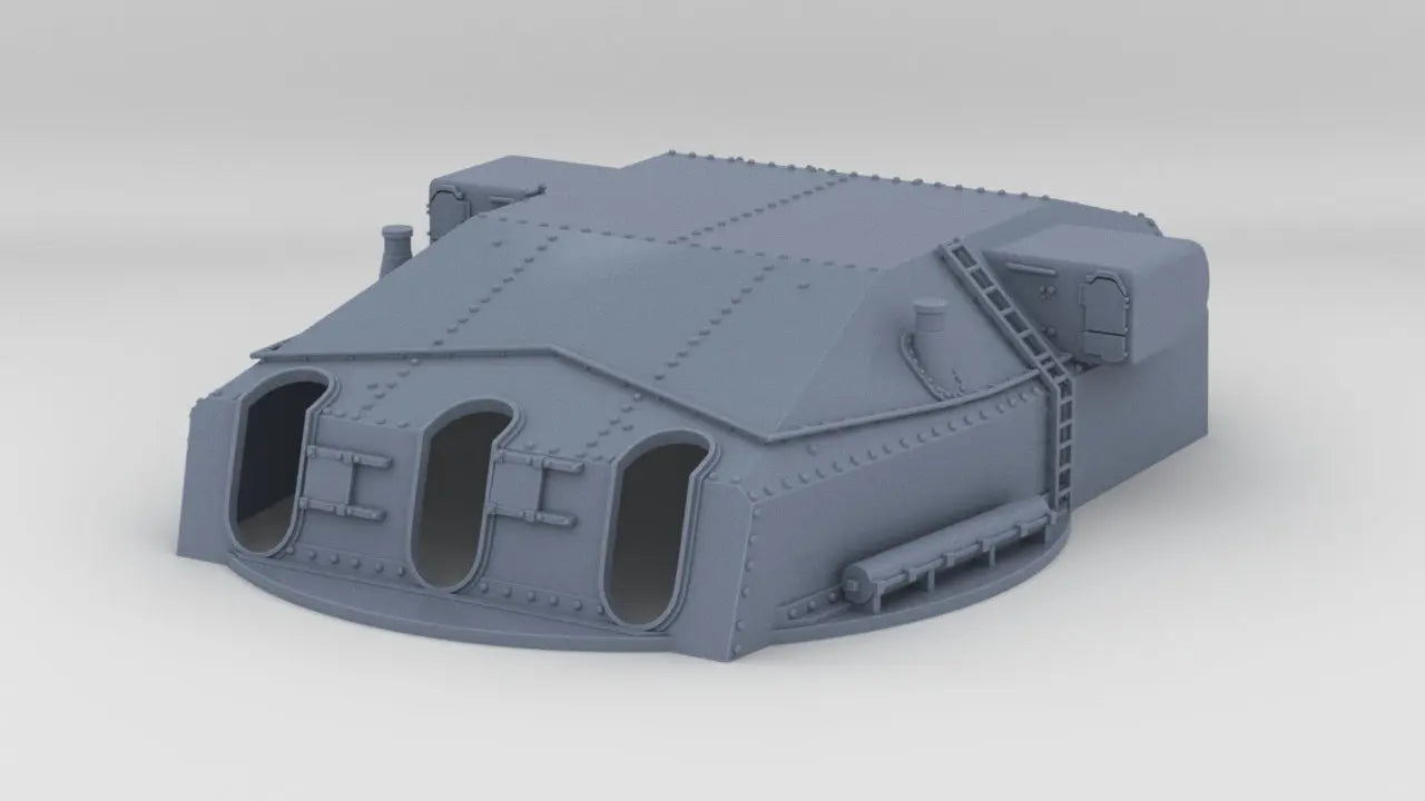 1/72 DKM 28cm SK C/34 Naval Turret Mount "Caesar" - distefan 3d print