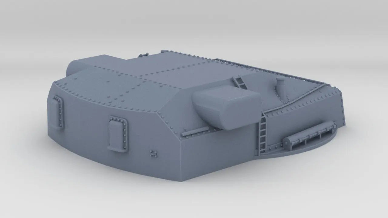1/72 DKM 28cm SK C/34 Naval Turret Mount "Caesar" - distefan 3d print