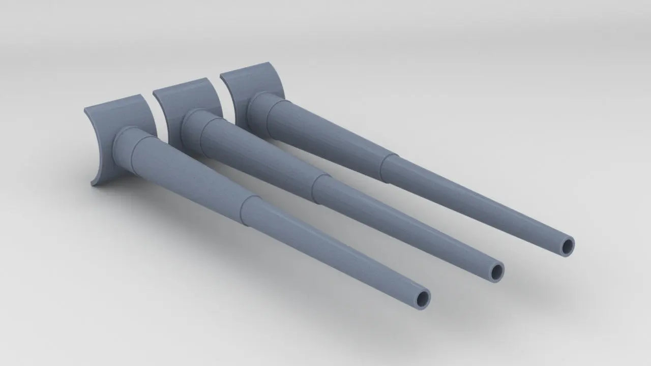 1/72 DKM 28cm SK C/34 Naval Turret "Caesar" Barrels Set (3pcs) - distefan 3d print