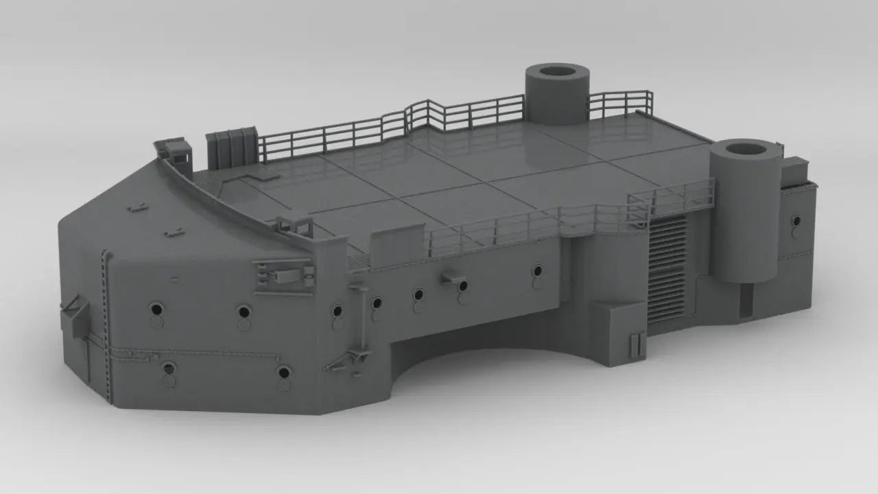 1/72 DKM Bismarck Forward Lower Deck 2 - distefan 3d print