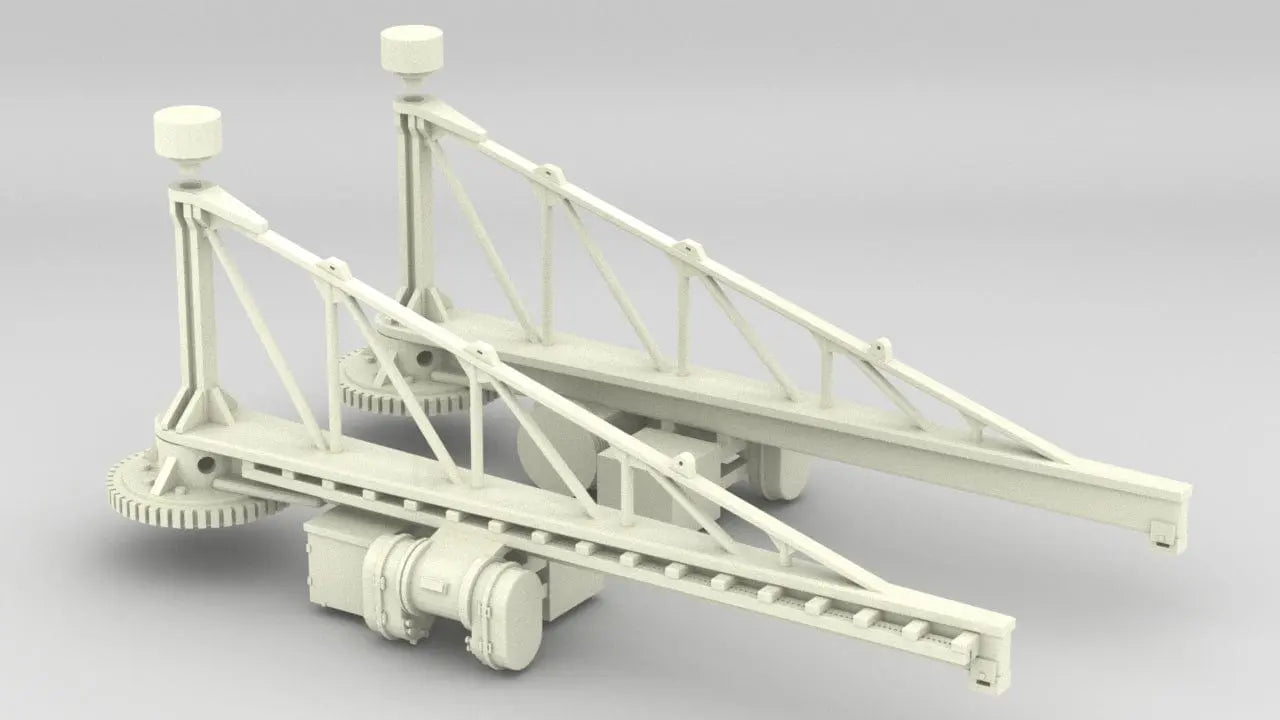 1/72 DKM Bismarck Funnel Side Crane Set - distefan 3d print