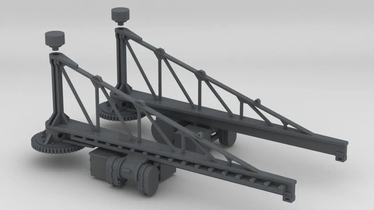 1/72 DKM Bismarck Funnel Side Crane Set - distefan 3d print