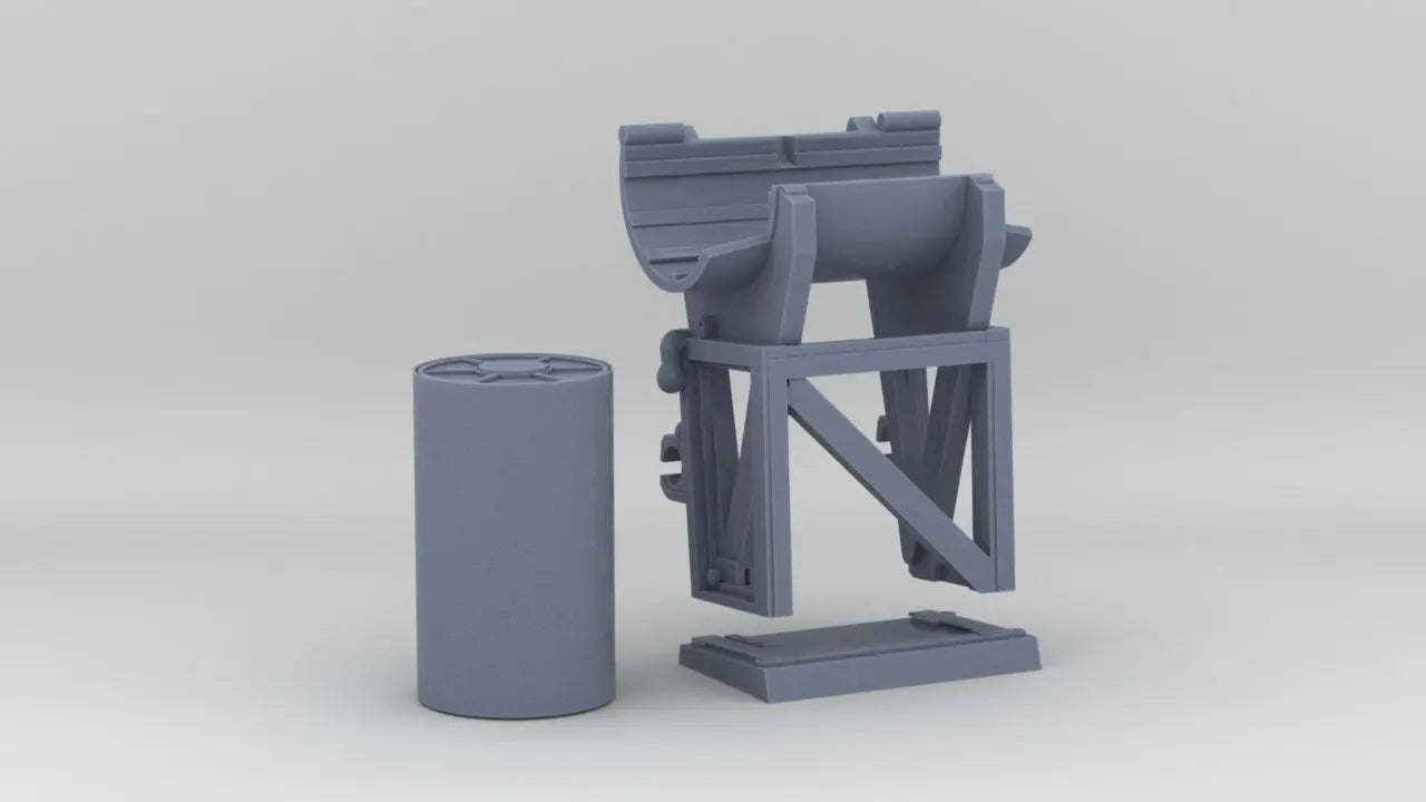 1/72 DKM Depth Charge Rack Base Removed Set - distefan 3d print