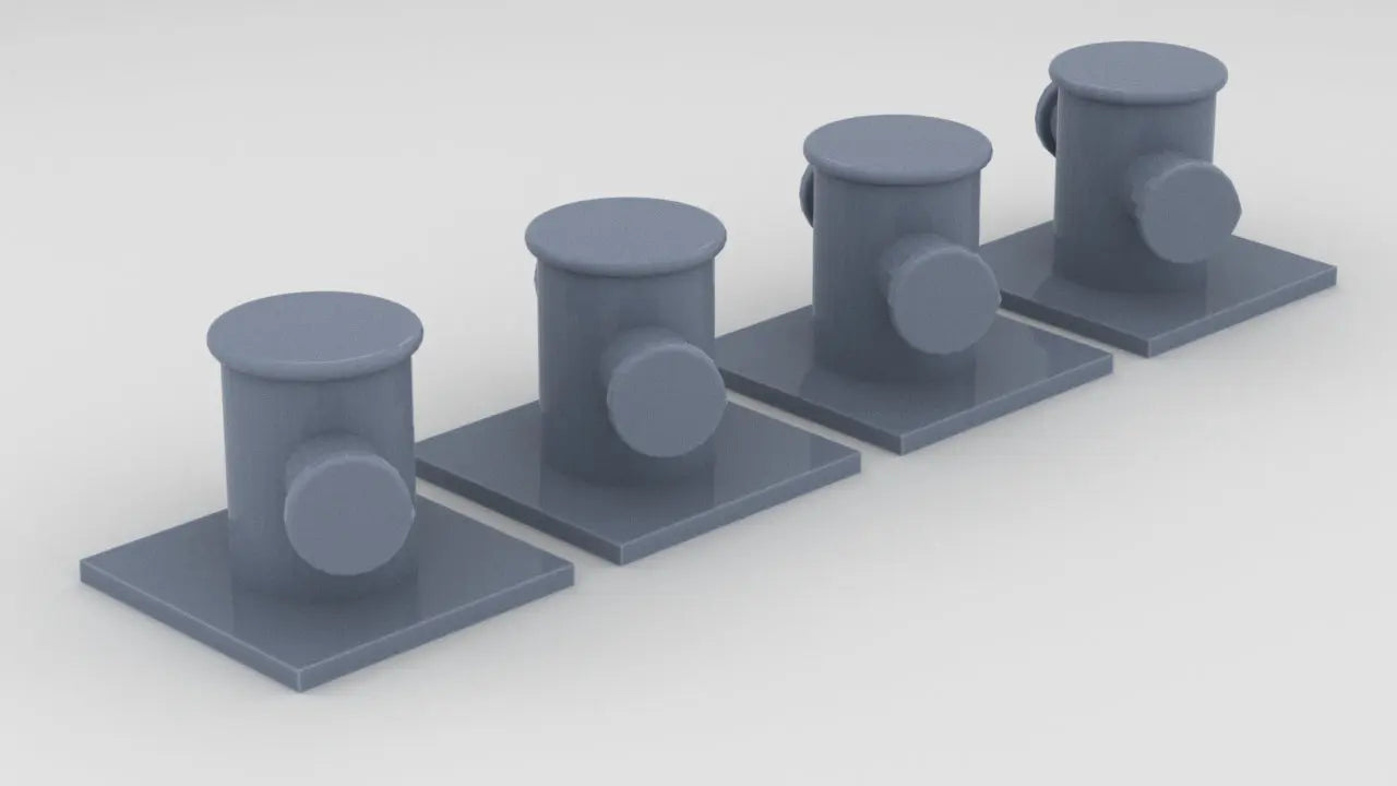 1/72 DKM Destroyer Bollard v3 Set (4pcs) - distefan 3d print