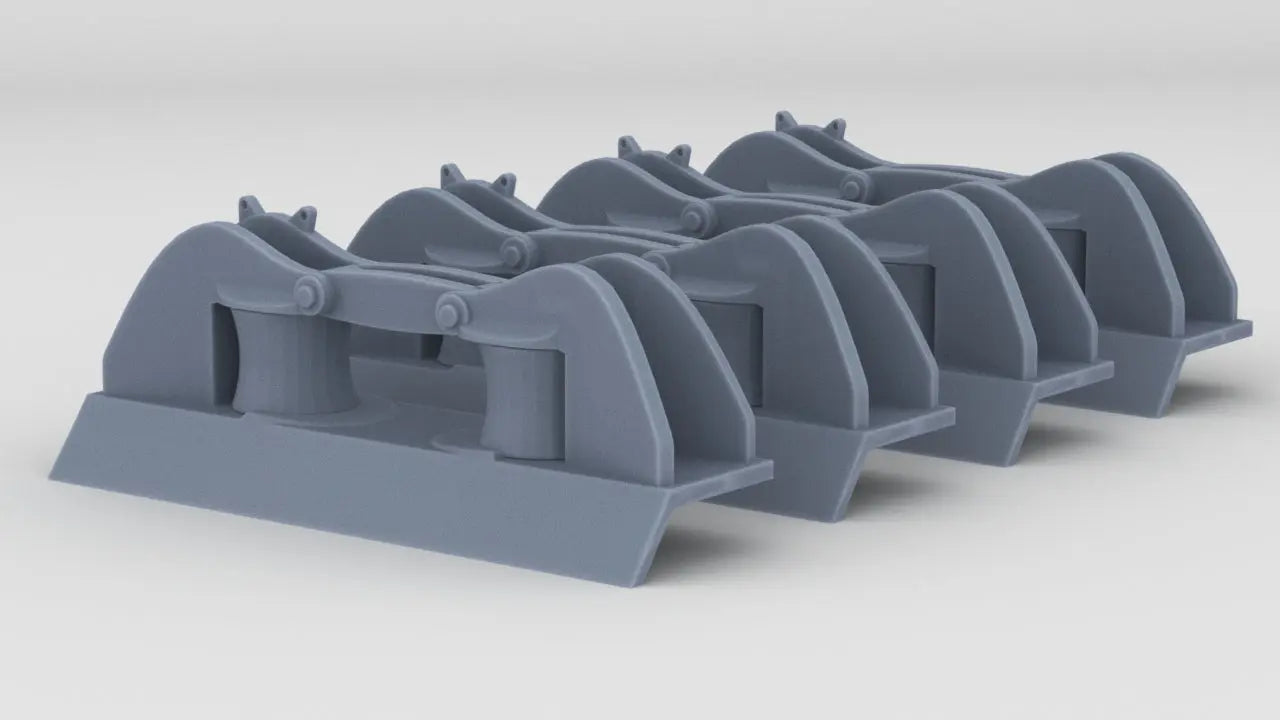 1/72 DKM Side Small Roller Towing Fairlead Set (4pcs) Resin3Dinteractive