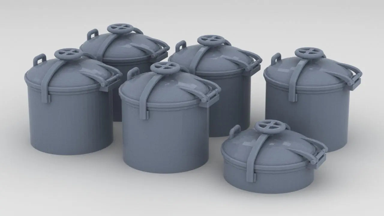 1/72 DKM U-Boot IXC U-505 Conning Tower Hatches Set (5pcs) Resin3Dinteractive