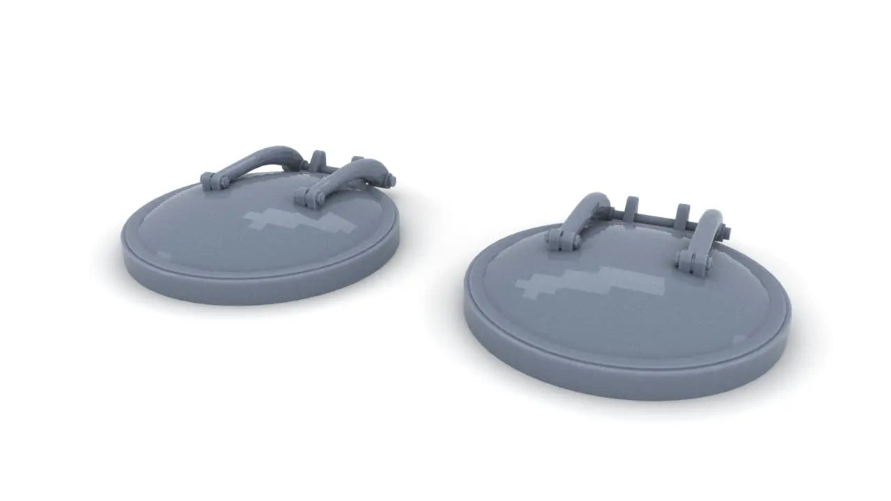 1/72 DKM U-Boot VIIC Bow Hatch Set 2pcs Resin3Dinteractive