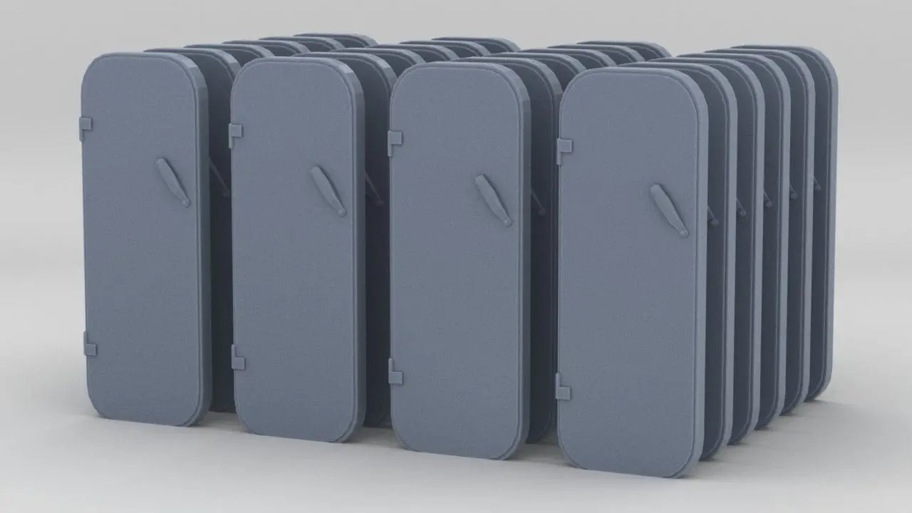 1/72 DKM Watertight Doors Set (24pcs) - distefan 3d print