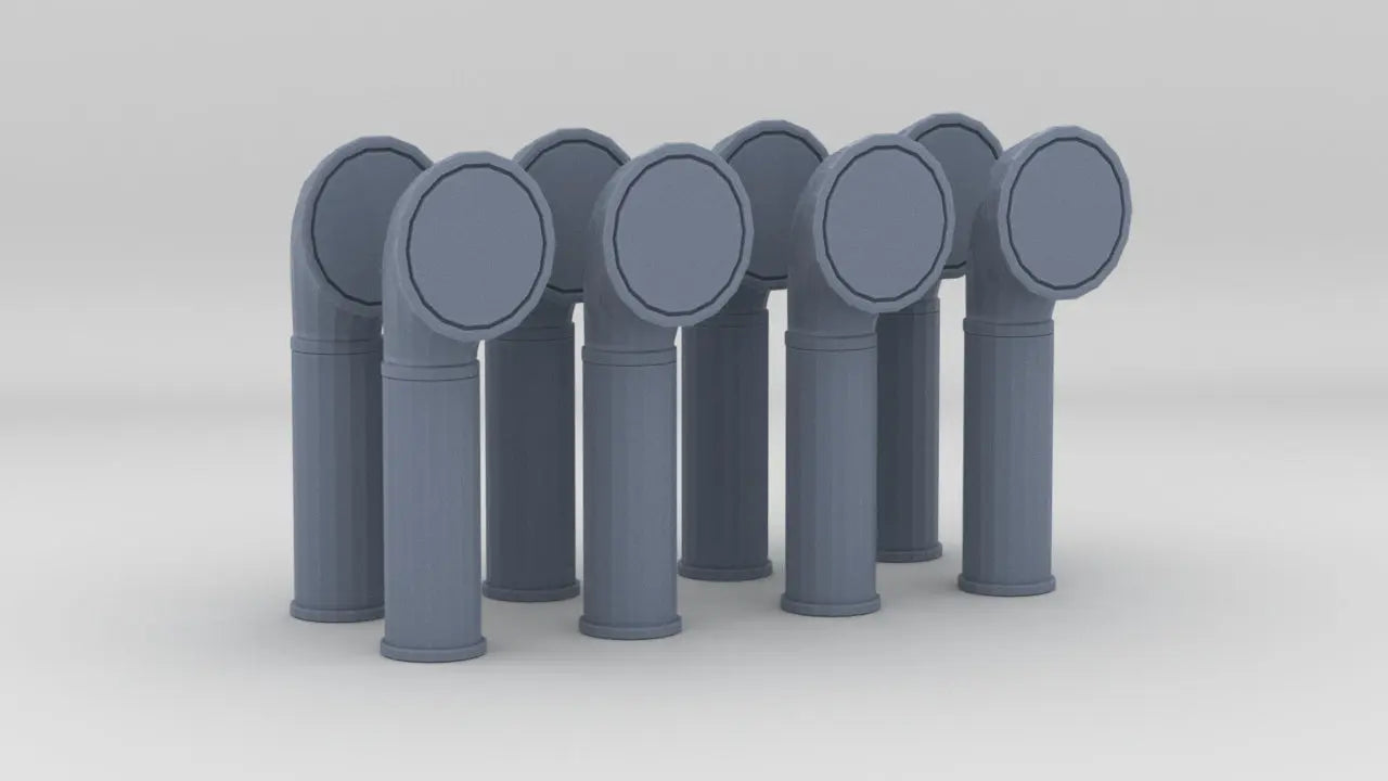 1/72 Georgios Averof Cruiser Air Vent #1 Set (8pcs) - distefan 3d print