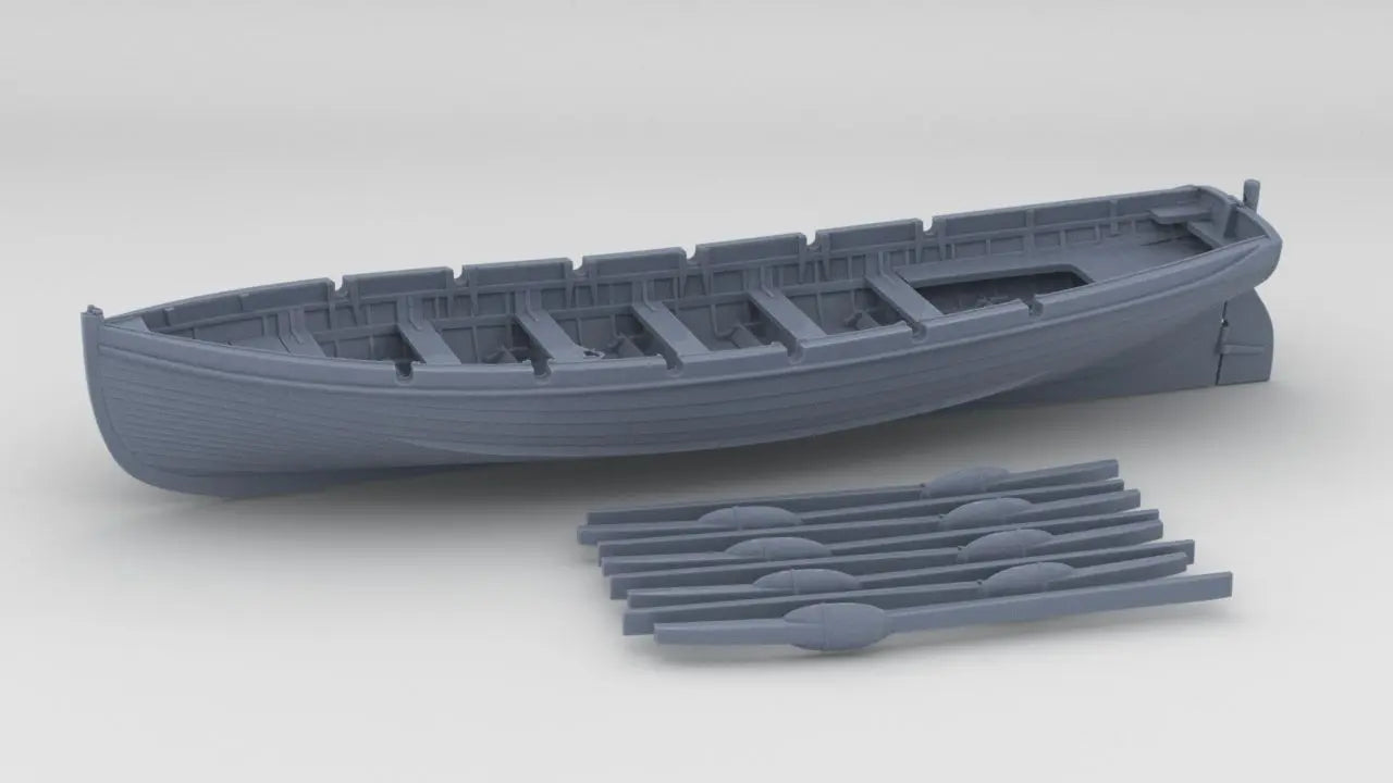 1/72 IJN 9m Cutter w/ Paddles Resin3Dinteractive