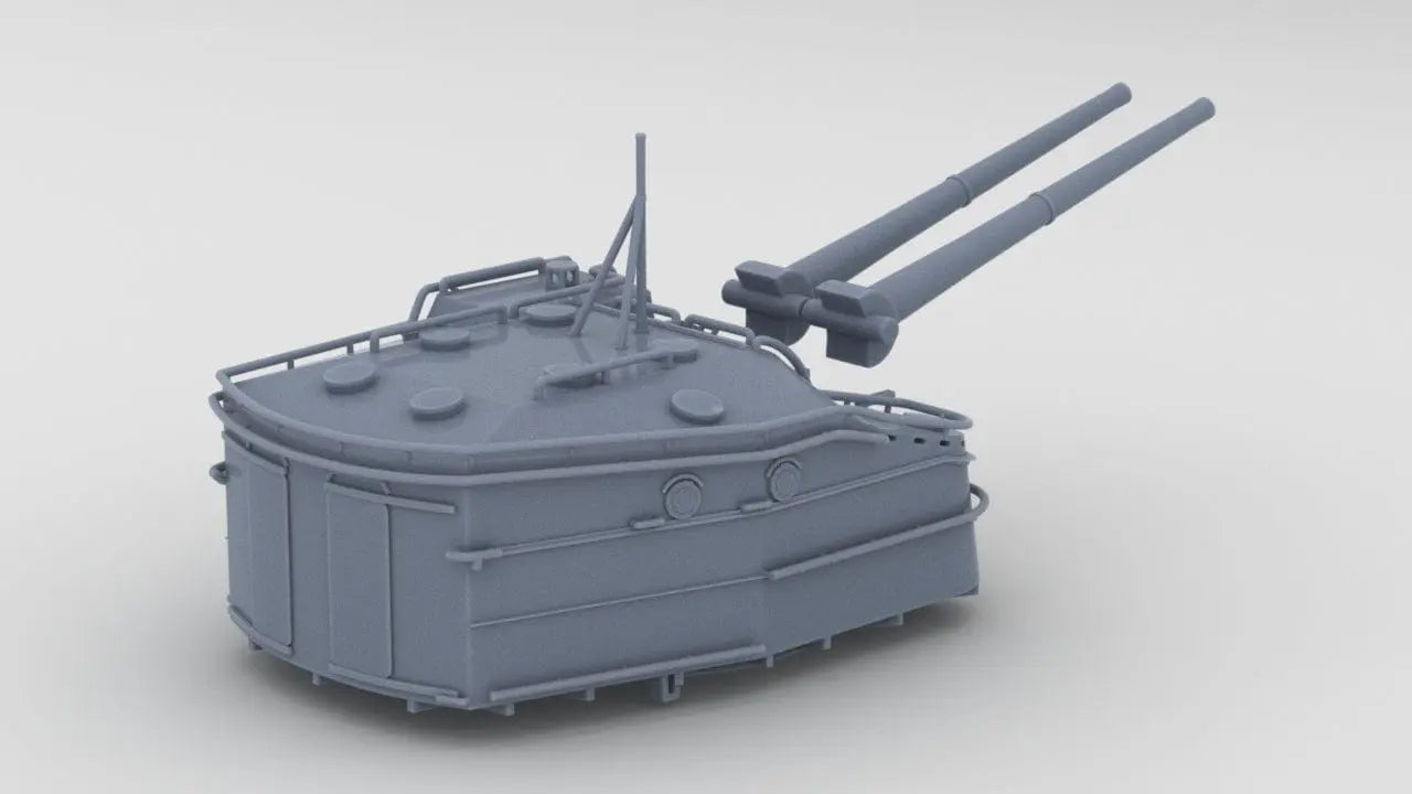 1/72 IJN Type 3 127mm 50 Cal. Naval Gun - distefan 3d print