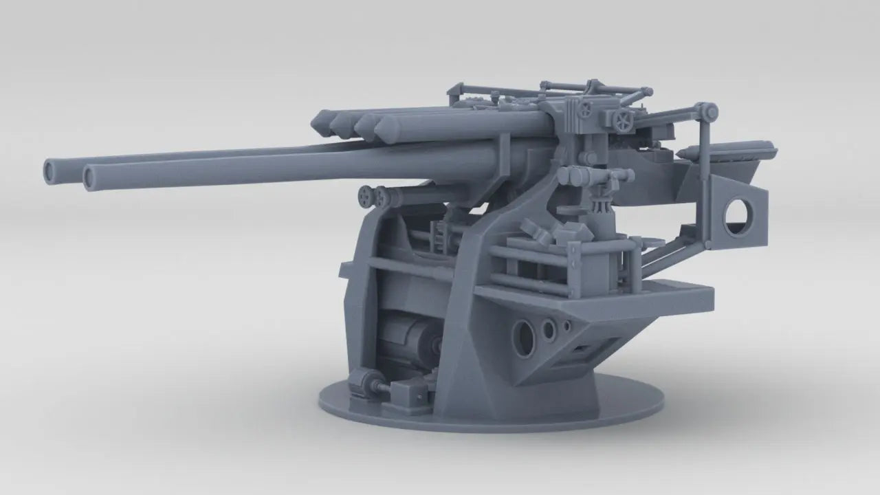 1/72 IJN Type 89 12.7 cm/40 (5") Twin Gun (w/o Shield) Resin3Dinteractive