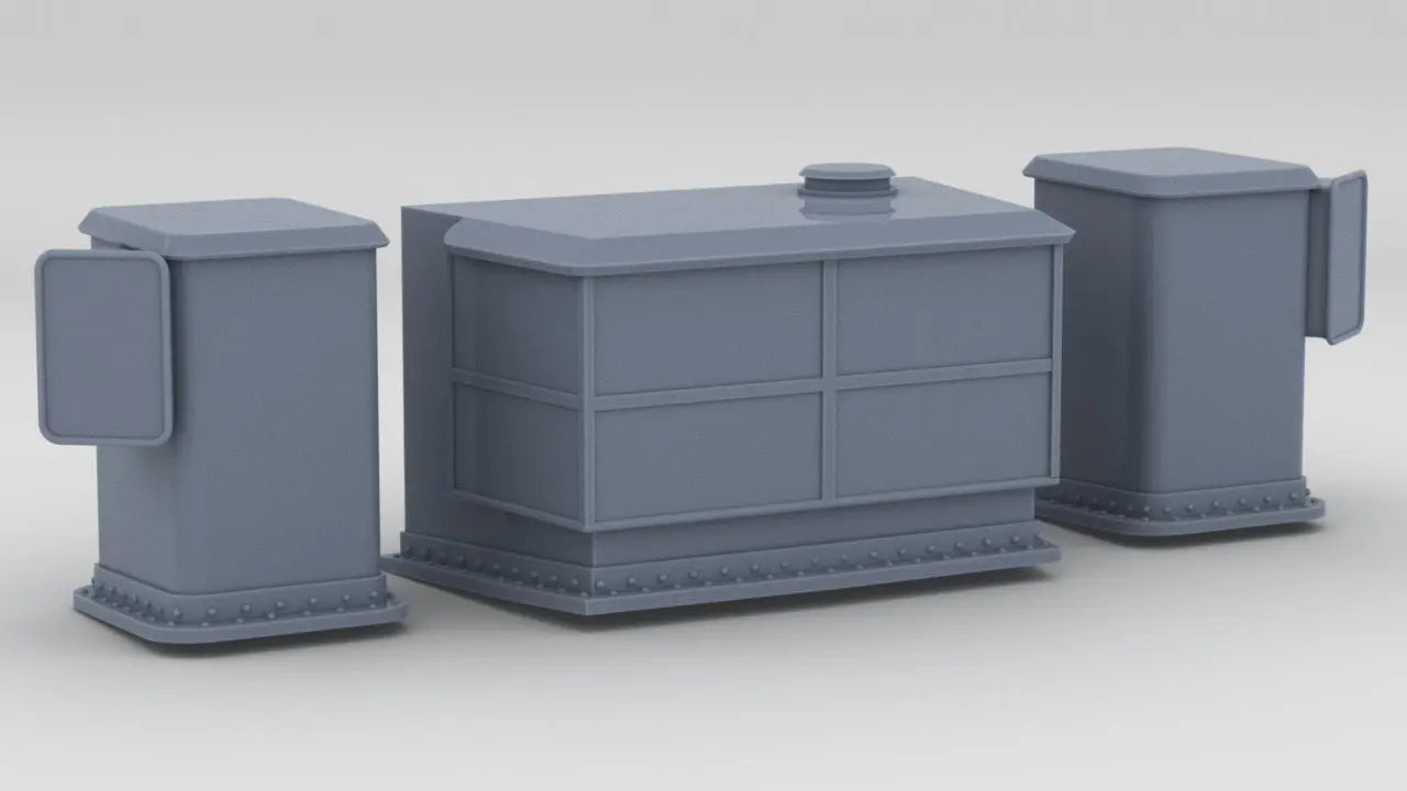 1/72 IJN Yamato Aft Vents for 46 cm (18 in) Turret A Set - distefan 3d print