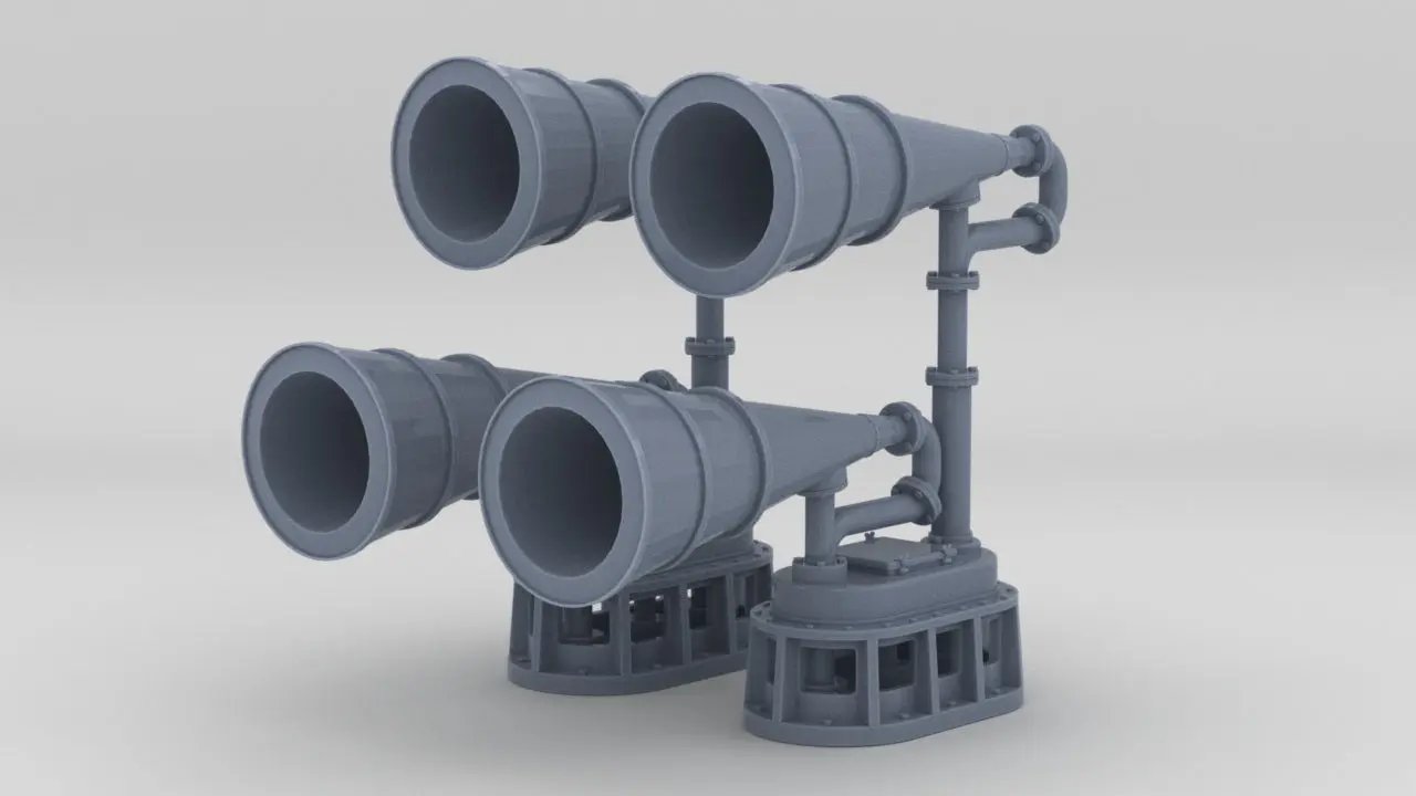 1/72 IJN Yamato Type 22 Surface Search Radar Horn Set (2pcs) - distefan 3d print