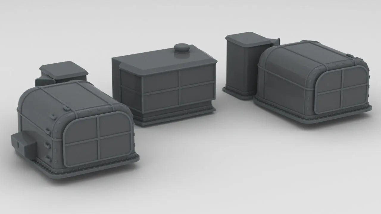 1/72 IJN Yamato Ventilators at Barbette Set (5pcs) - distefan 3d print