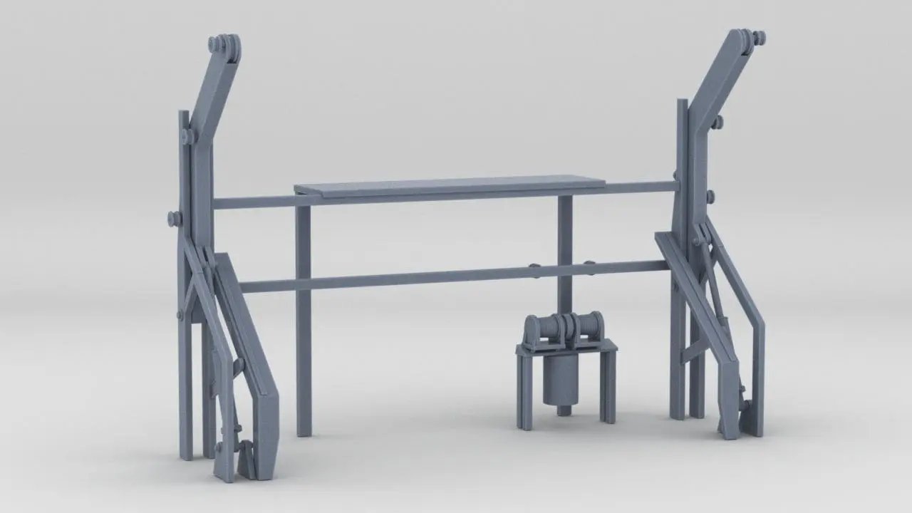 1/72 MS Bremen - Bigger Lifeboat Davits - distefan 3d print