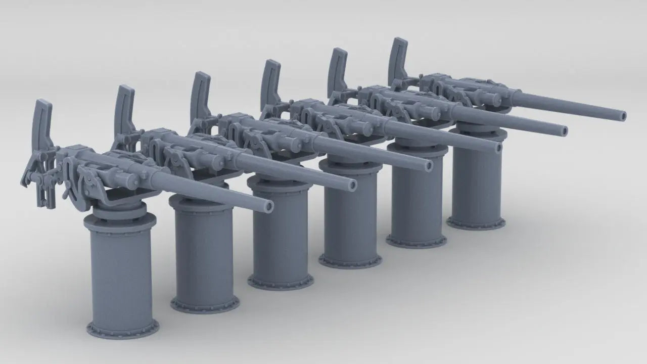 1/72 RN QF 3 Pounder (46mm) Hotchkiss Set (6pcs) - distefan 3d print