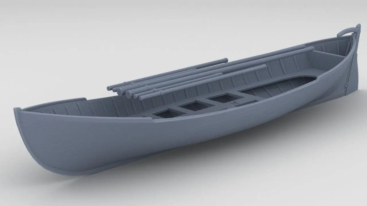 1/72 US 28ft Whaleboat w/ Mast Set - distefan 3d print