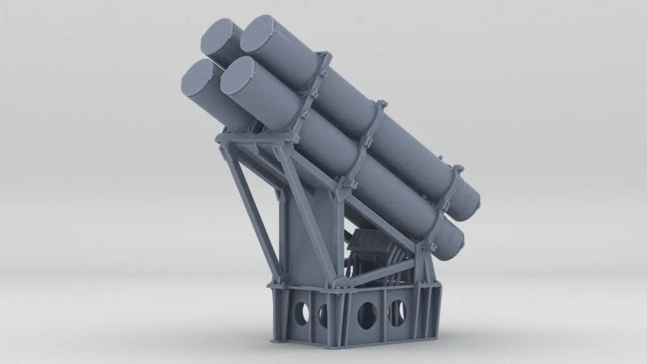 1/72 US Two Harpoon Missile Launchers - distefan 3d print