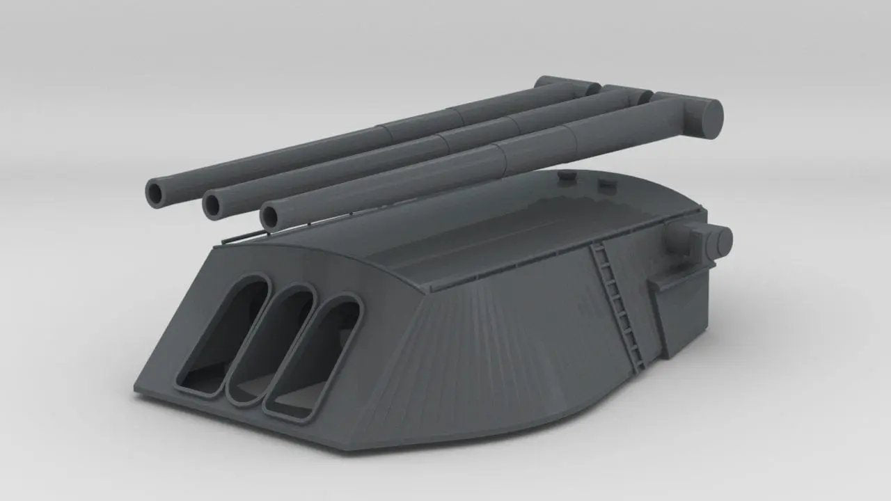 1/72 USN 14-inch/45-caliber Gun Set 3dspro